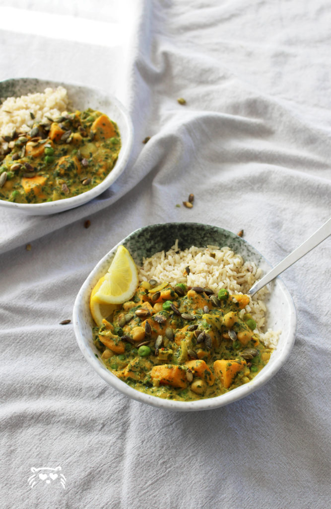 Curry zoete aardappel spinazie | Koken in Quarantaine