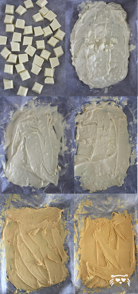 Gekarameliseerde witte chocolade Koken in Quarantaine