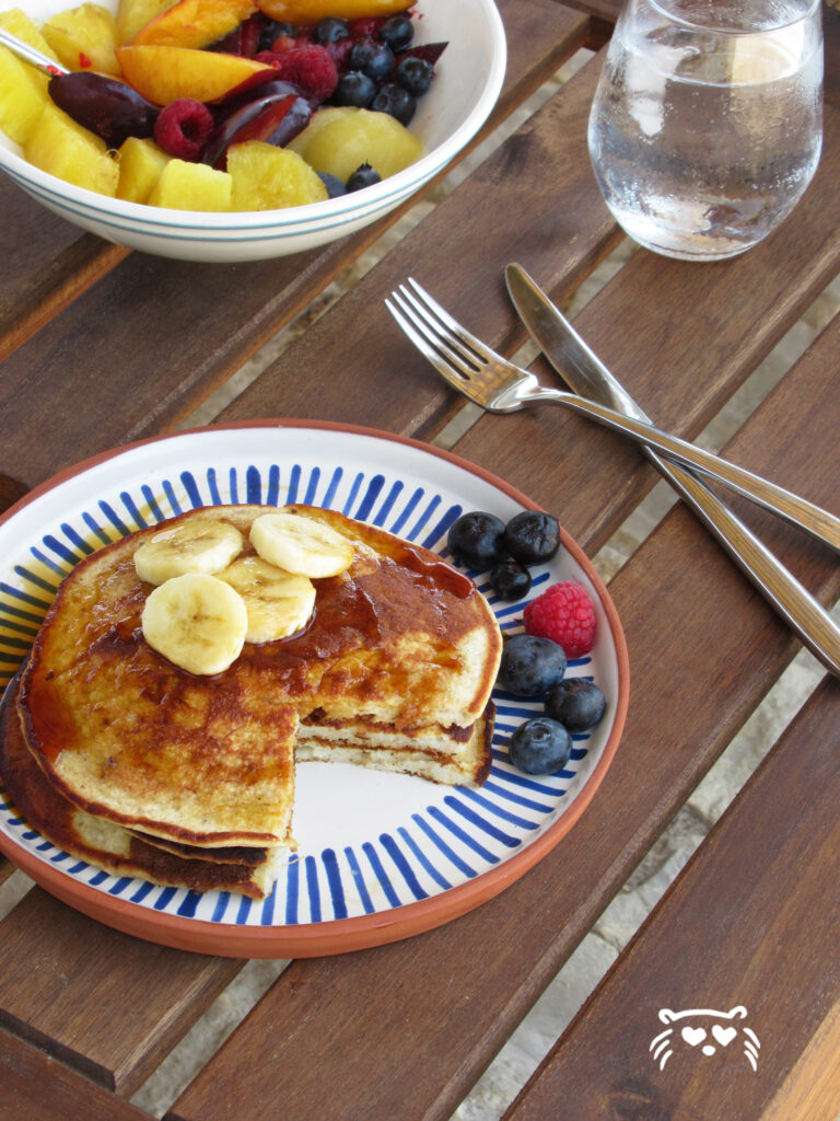 Pannenkoekjes banaan eiwit Koken in Quarantaine verticaal